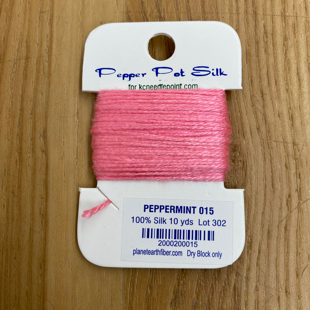 Pepper Pot Silk Card 015 Peppermint - KC Needlepoint
