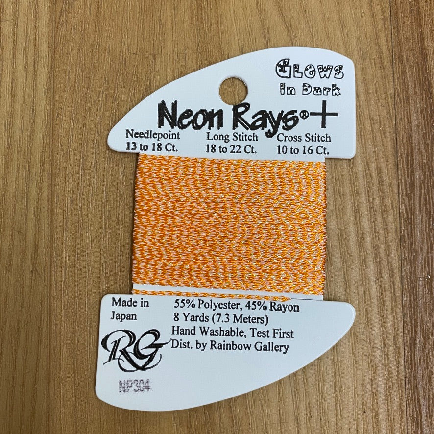 Neon Rays+ NP304 Glow in the Dark Orange - KC Needlepoint