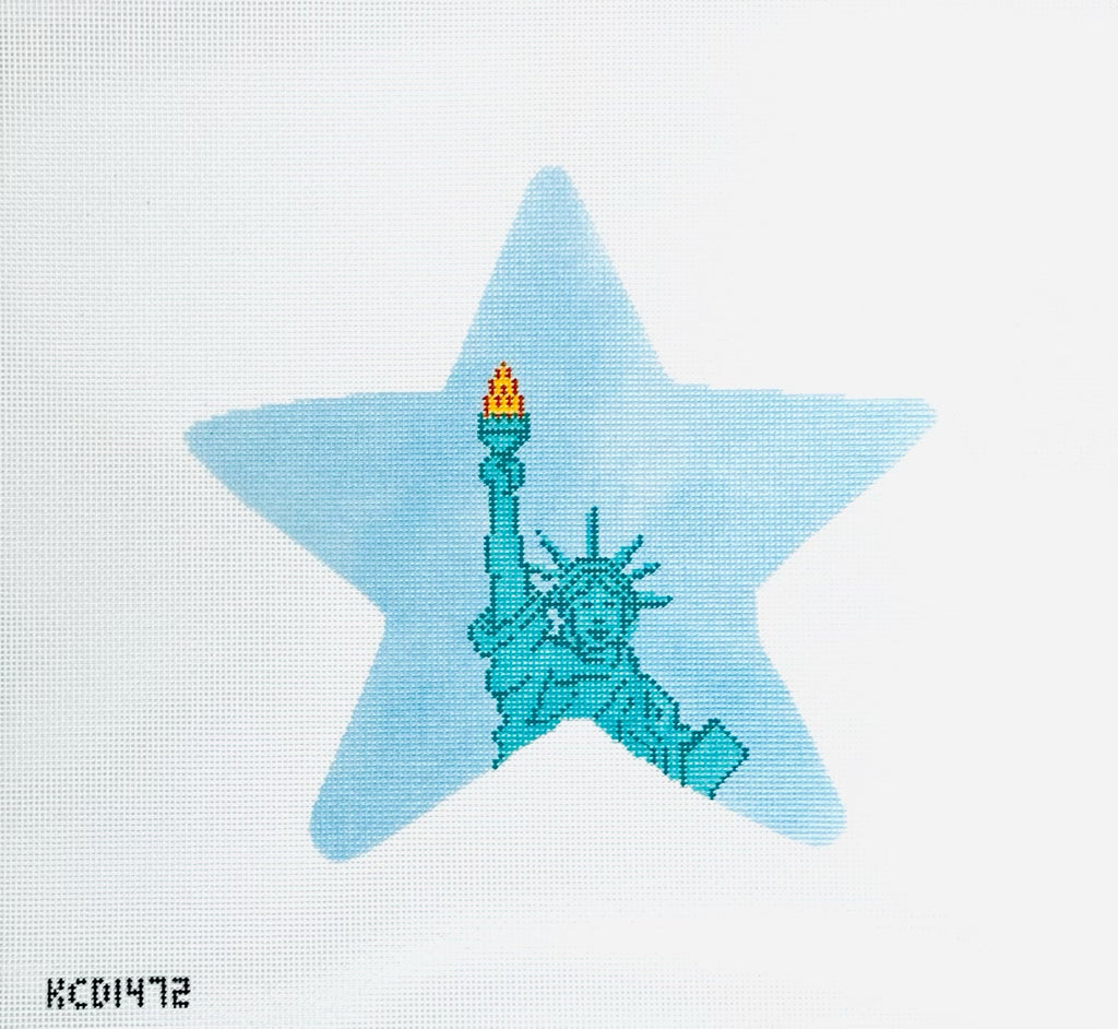 Statue of Liberty Star Canvas - KC Needlepoint