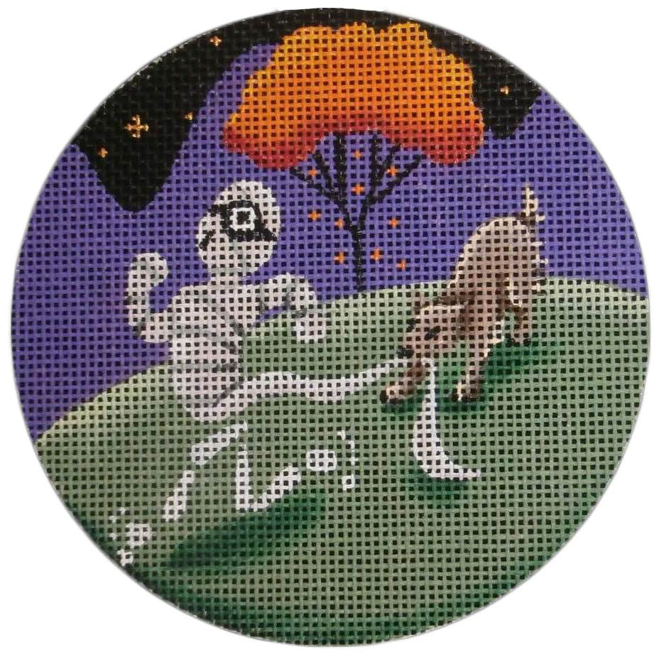 Unwrapped Round Canvas - KC Needlepoint