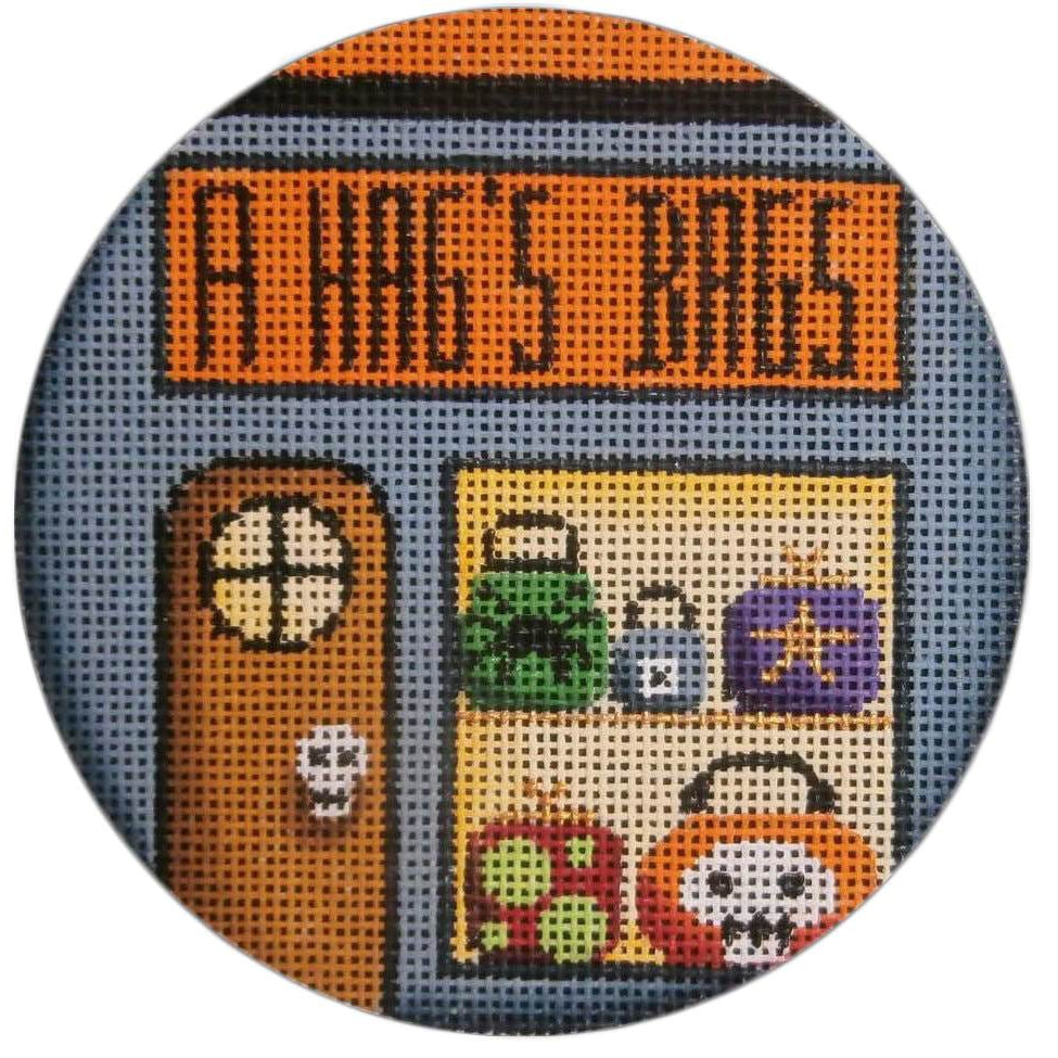 A Hag's Bags Round Canvas - KC Needlepoint