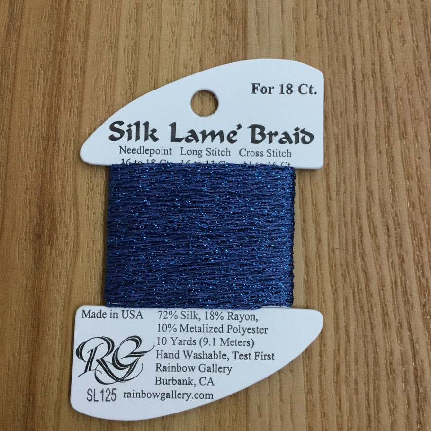 Silk Lamé Braid SL125 Denim - KC Needlepoint