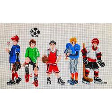 Boys and Sports Canvas - KC Needlepoint