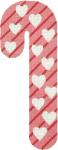 Pink Heart Candy Cane Needlepoint Canvas - KC Needlepoint