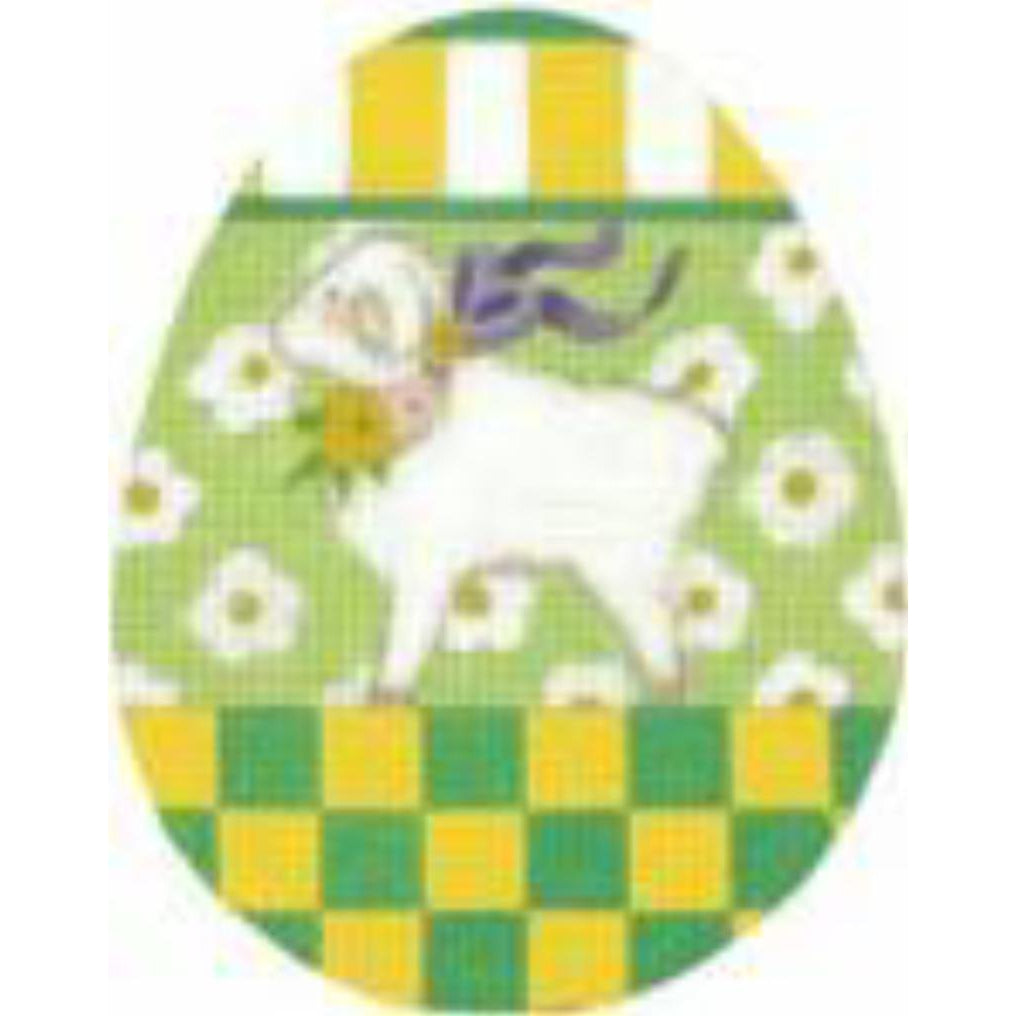 Lamb Egg Needlepoint Canvas - KC Needlepoint