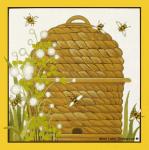 Bee Skep Needlepoint Canvas - KC Needlepoint