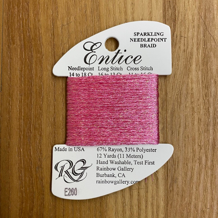 Entice E260 Pink Carnation - KC Needlepoint