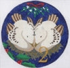 Two Turtle Doves Canvas - needlepoint
