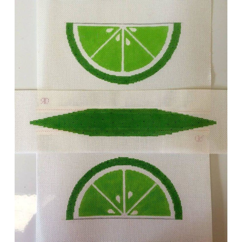 Lime Wedge Purse Canvas - KC Needlepoint