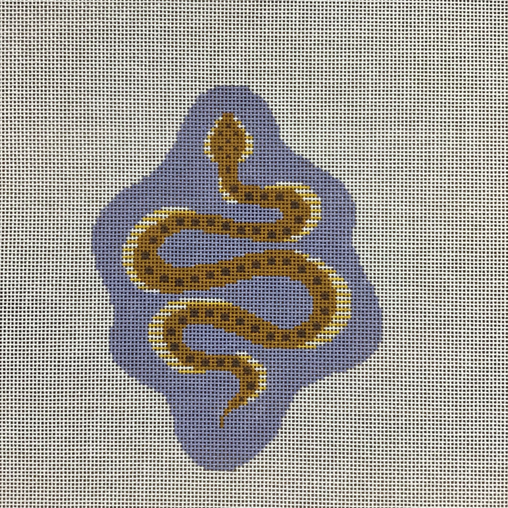 Blue Petite Snake Needlepoint Canvas - KC Needlepoint