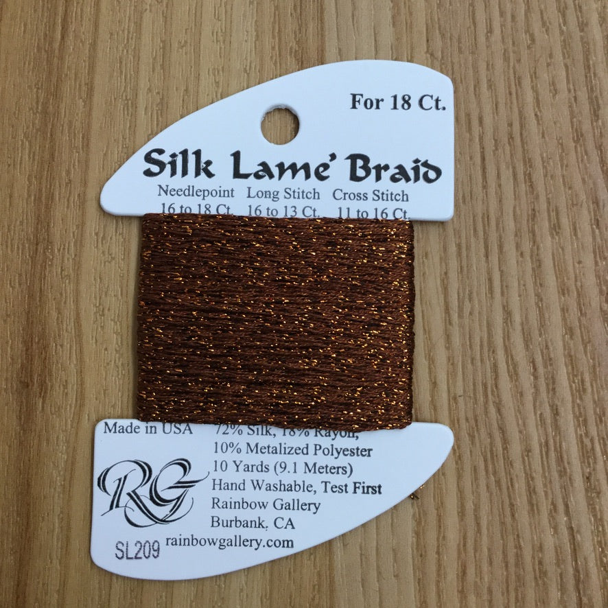 Silk Lamé Braid SL209 Ginger Bread - needlepoint