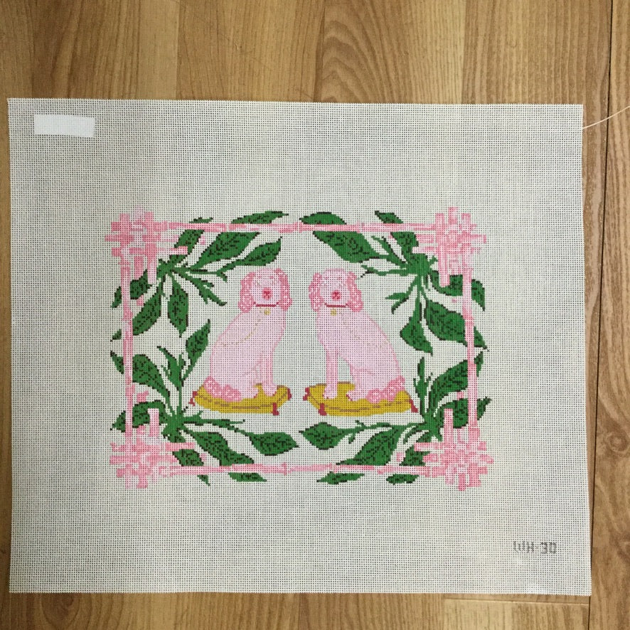 Frenchy and Cha Cha Canvas - needlepoint