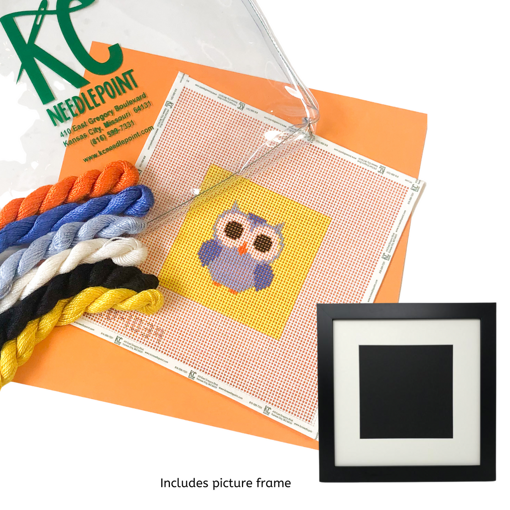 Owl Beginner Needlepoint Kit - KC Needlepoint