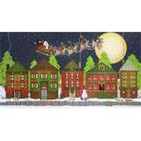 Christmas Houses Needlepoint Canvas - KC Needlepoint