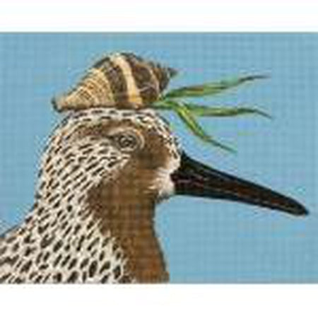 Red Knot & Shell Needlepoint Canvas - KC Needlepoint