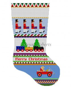 Drummers Stripe Stocking Canvas - KC Needlepoint