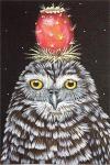 Prickly Pear Owl Needlepoint Canvas - KC Needlepoint