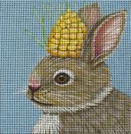 Corn Bunny Needlepoint Canvas - KC Needlepoint