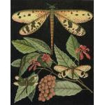 Dragonflies and Berries Needlepoint Canvas - KC Needlepoint