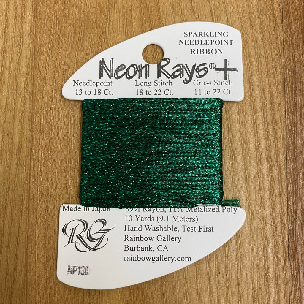 Neon Rays+ NP130 Dark Christmas Green - KC Needlepoint