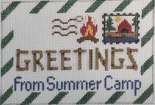 Summer Camp Letter Canvas - KC Needlepoint