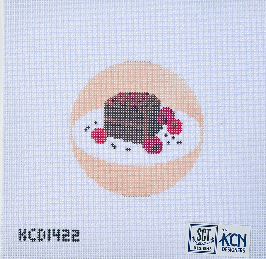 Cocolate Raspberry Torte Ornament Canvas - KC Needlepoint