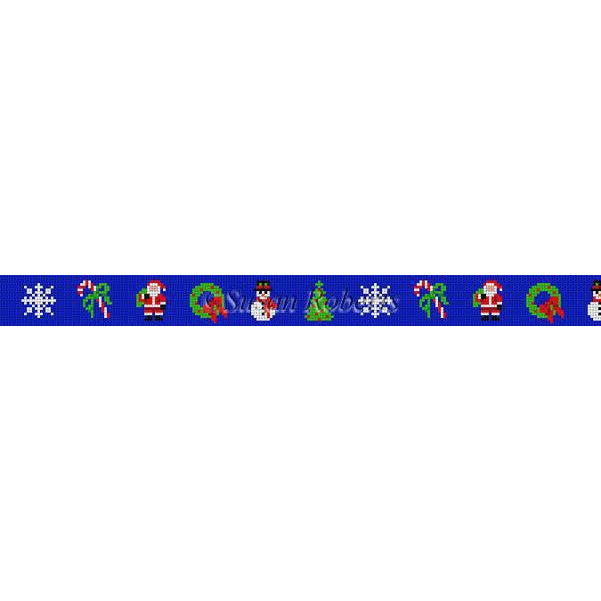 Christmas Dog Collar Canvas - KC Needlepoint