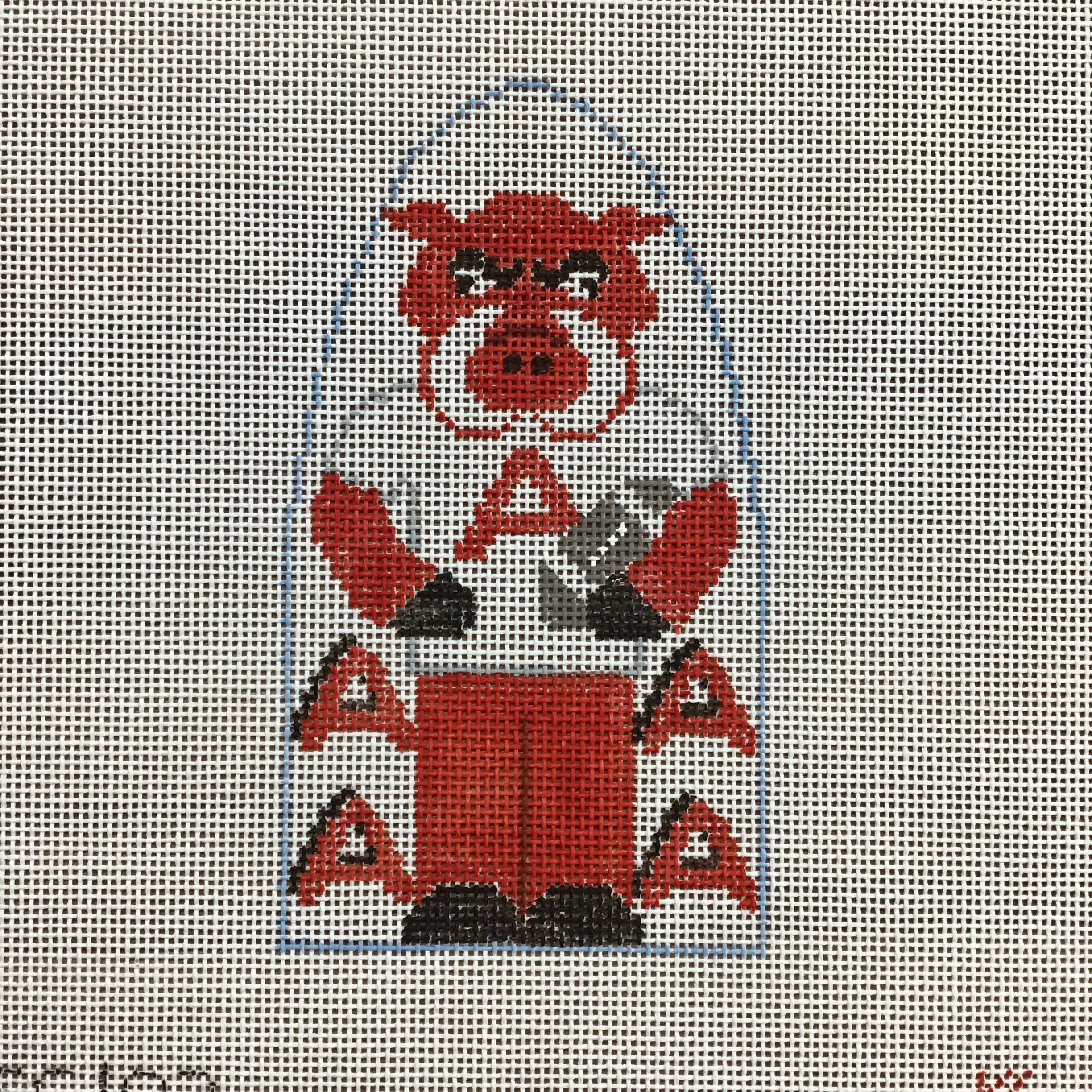 Pig Christmas Ornaments- Plastic Canvas Pattern or Kit