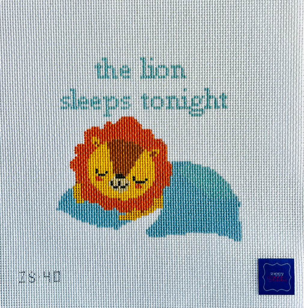 The Lion Sleeps Tonight Canvas - KC Needlepoint