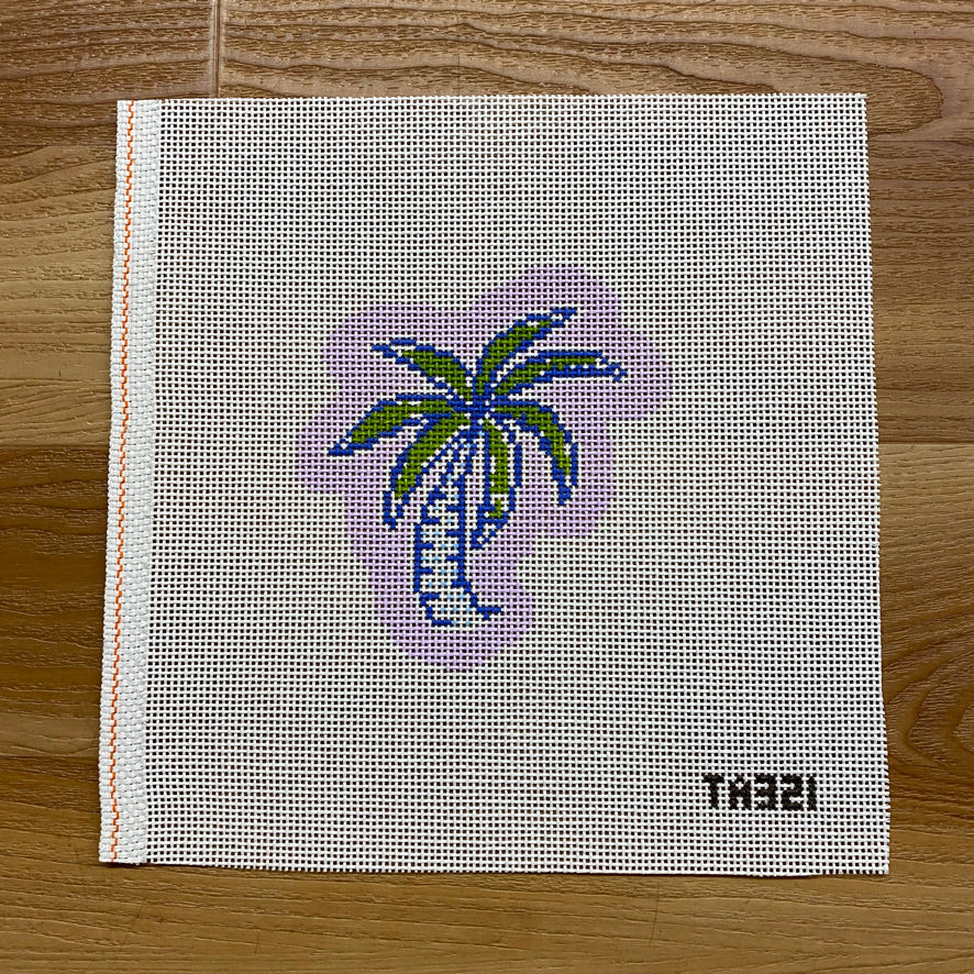 Palm Tree Ornament Canvas - KC Needlepoint