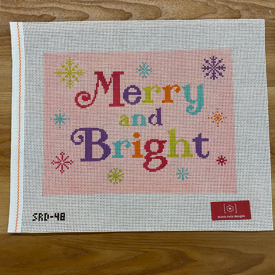 Merry and Bright Canvas - KC Needlepoint