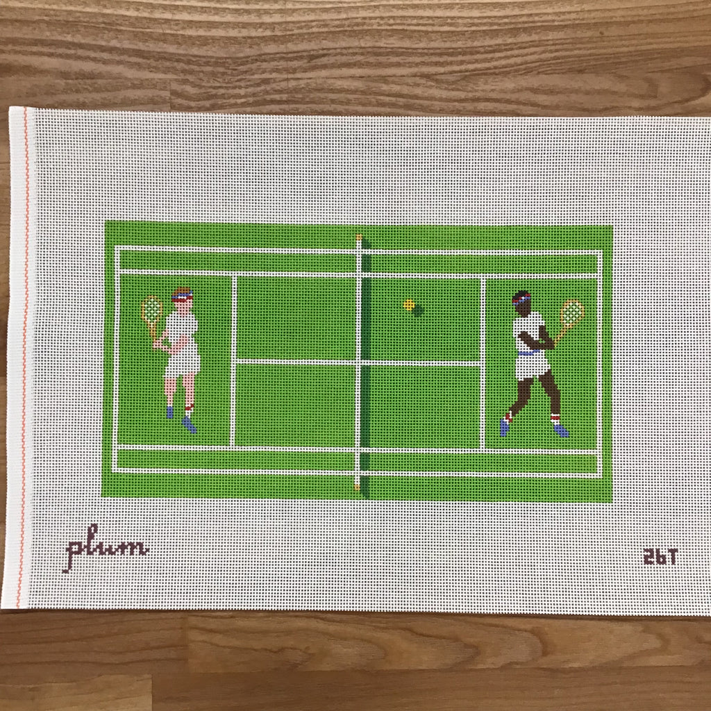 Tennis Match Canvas - KC Needlepoint