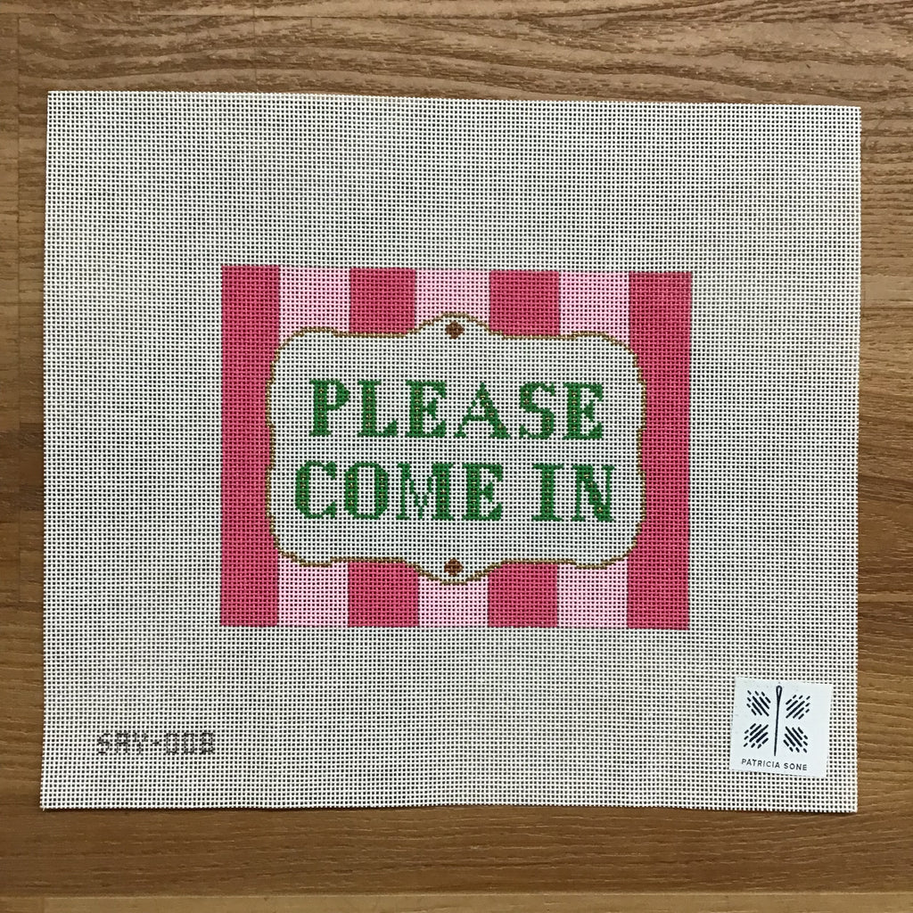 Please Come In Canvas - KC Needlepoint