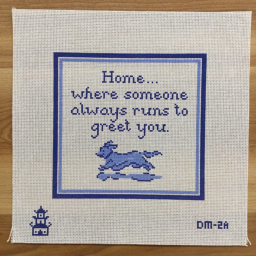 Home is Where... Dachshund Canvas - KC Needlepoint
