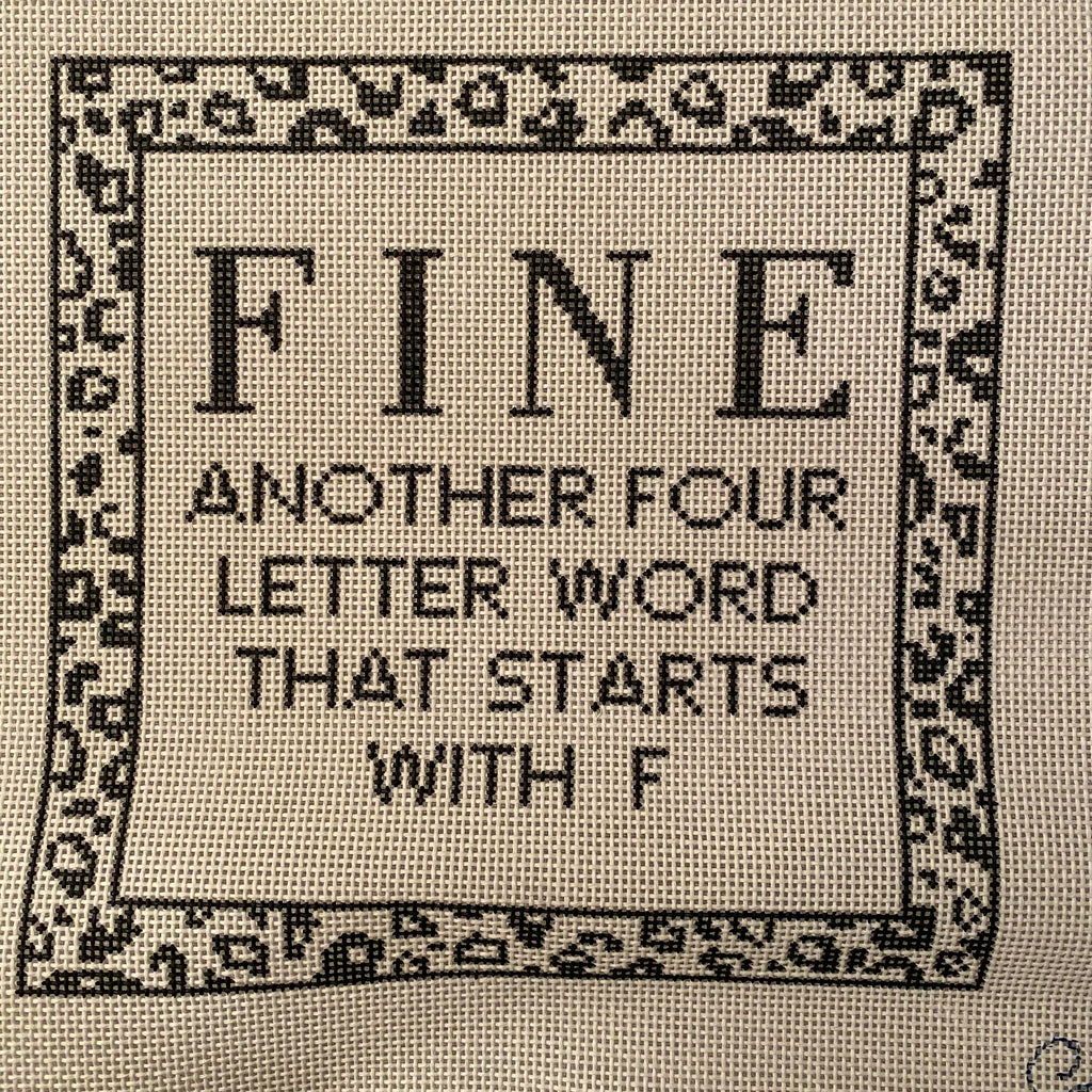 Fine Another Four Letter Word... Canvas - KC Needlepoint