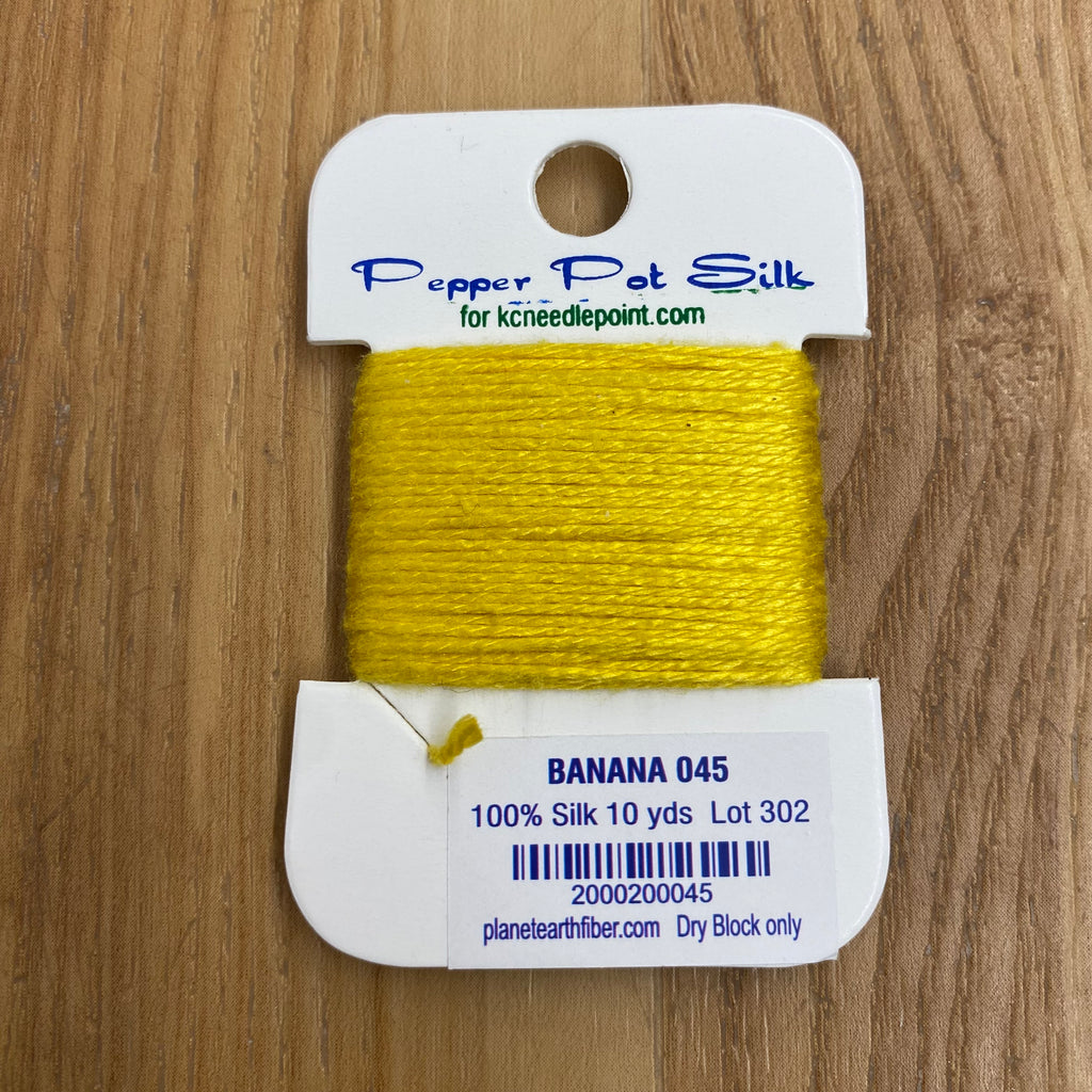 Pepper Pot Silk Card 045 Banana - KC Needlepoint