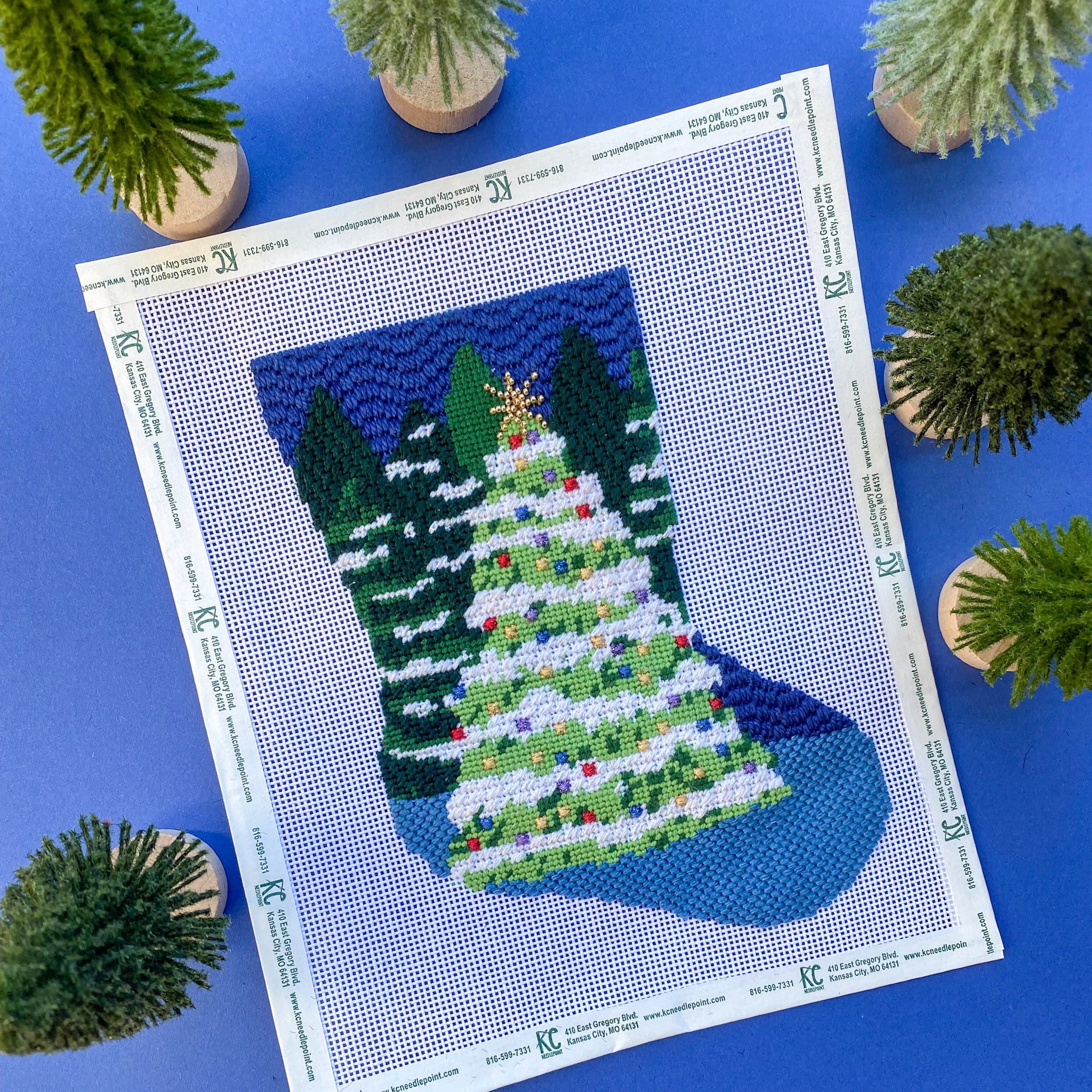 Mini Needlepoint Stocking - Winter Wonderland – Grayson De Vere