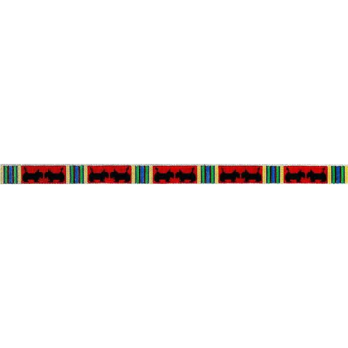 Black Scottie Silhouettes Belt - KC Needlepoint