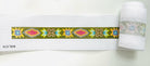 Green Floral Belt Canvas - KC Needlepoint