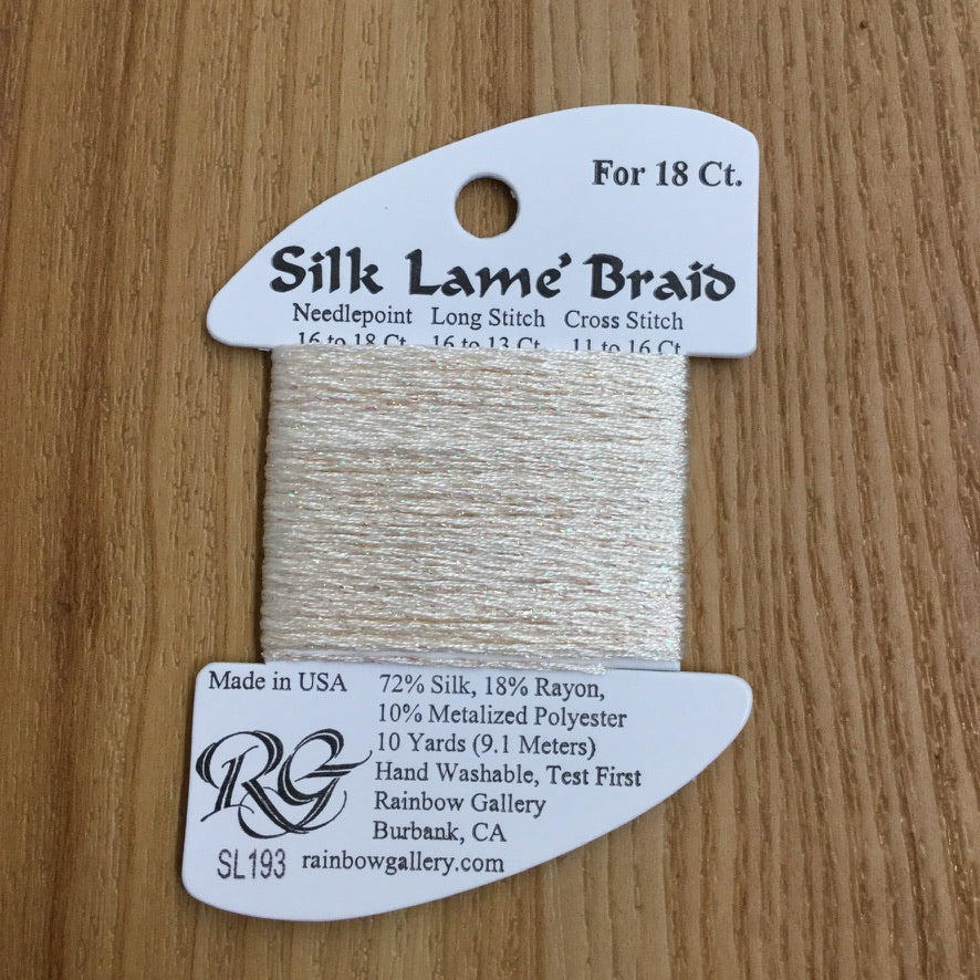 Silk Lamé Braid SL193 Creme Brulee - needlepoint
