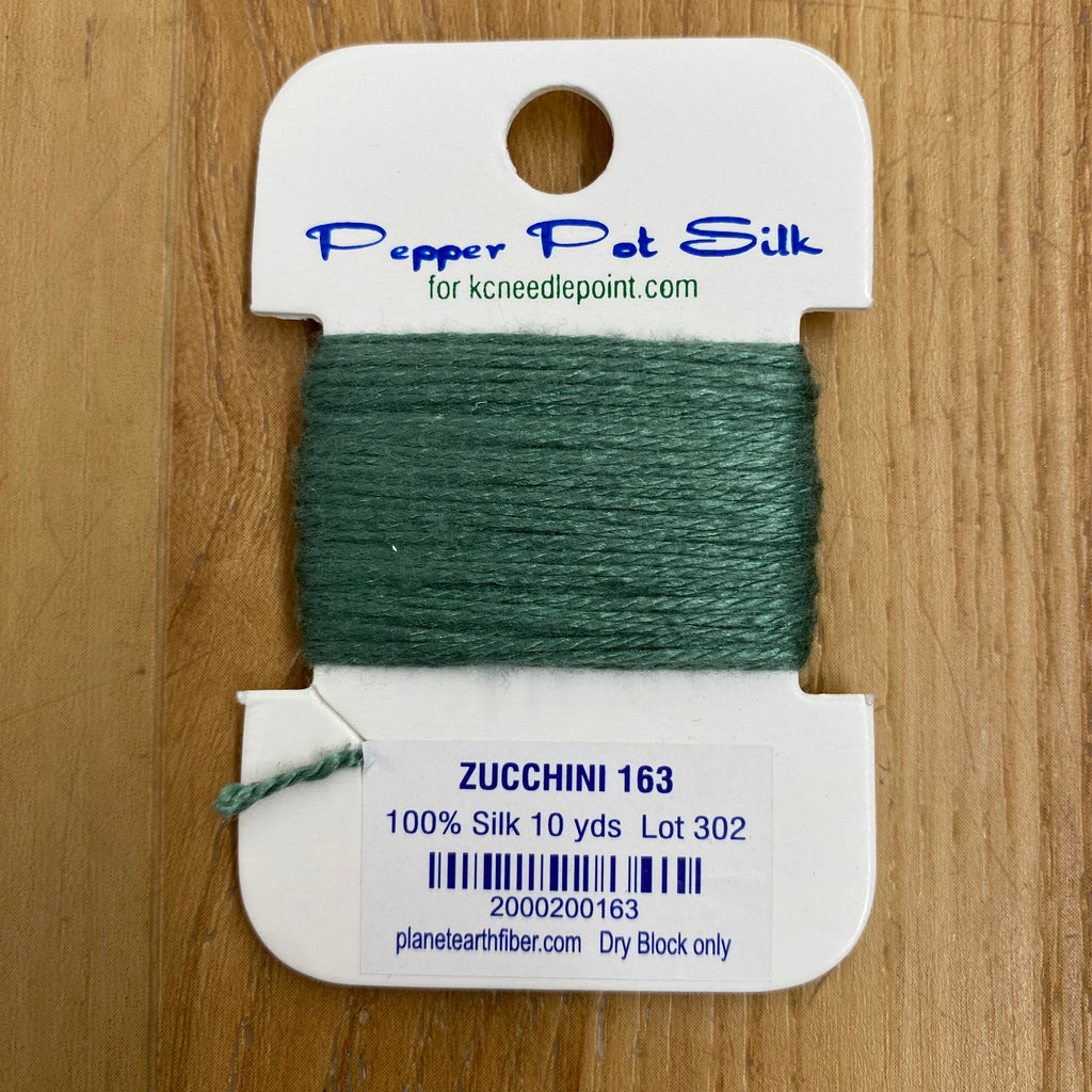 Pepper Pot Silk Card 163 Zucchini - KC Needlepoint