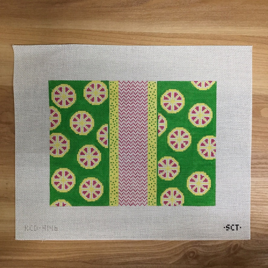 Pink Lemonade Clutch Canvas - needlepoint