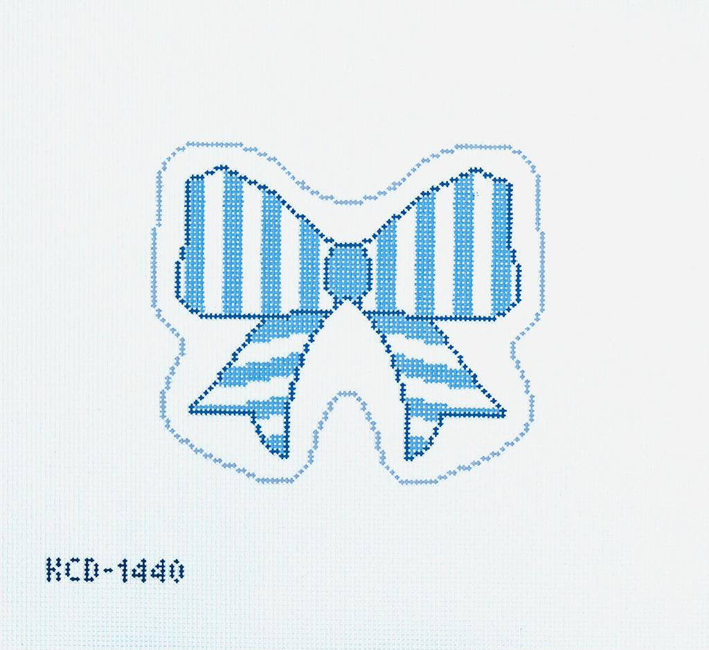 Stripe Bow Canvas - KC Needlepoint