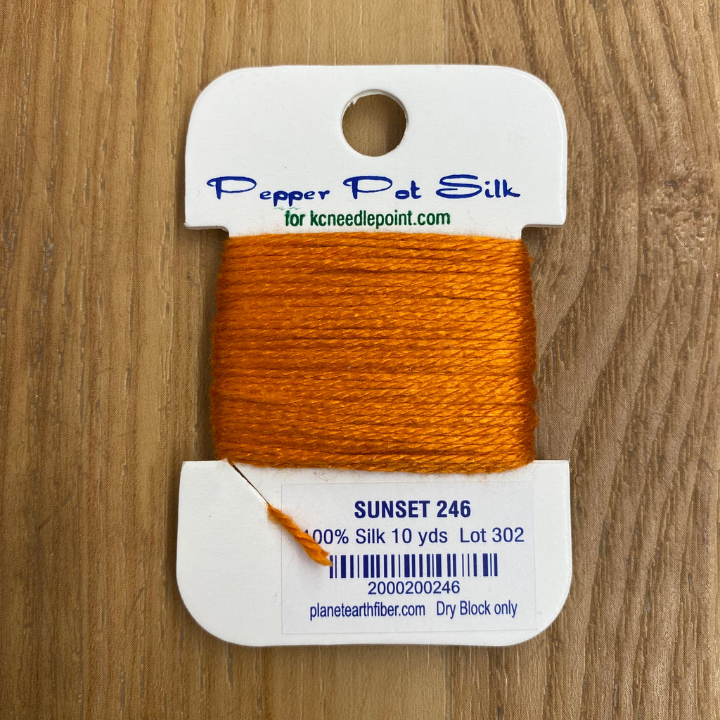 Pepper Pot Silk Card 246 Sunset - KC Needlepoint
