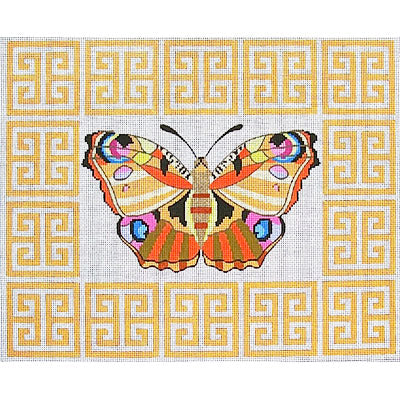 Yellow Butterfly Canvas - KC Needlepoint