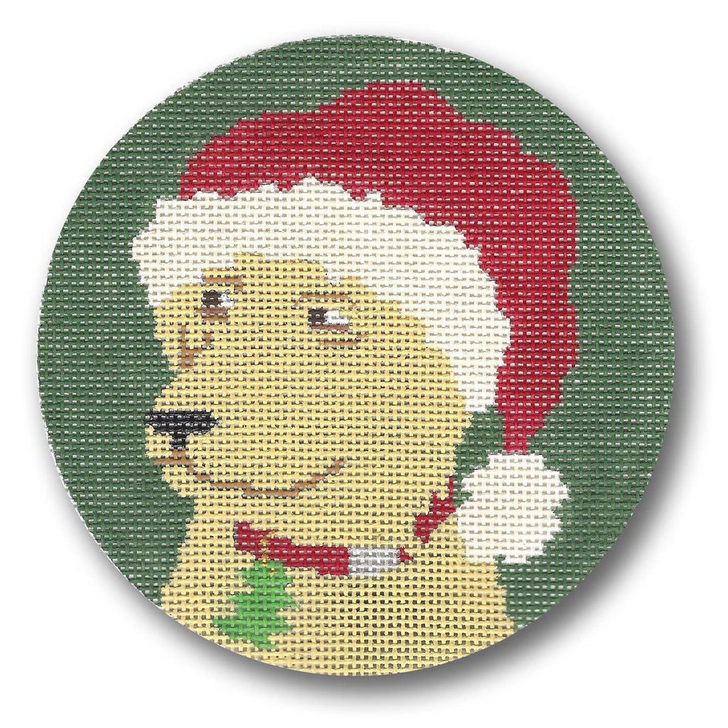 Yellow Lab with Hat Canvas - KC Needlepoint