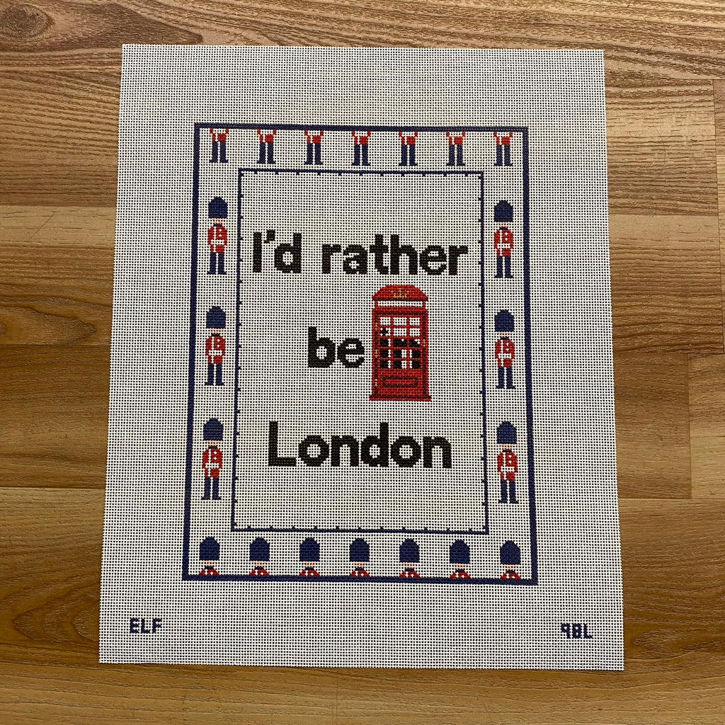 I'd Rather Be In London Canvas - KC Needlepoint