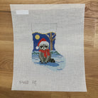 Night Raccoon Mini Stocking Canvas - KC Needlepoint