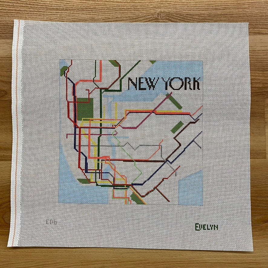 New York Subway Canvas - KC Needlepoint