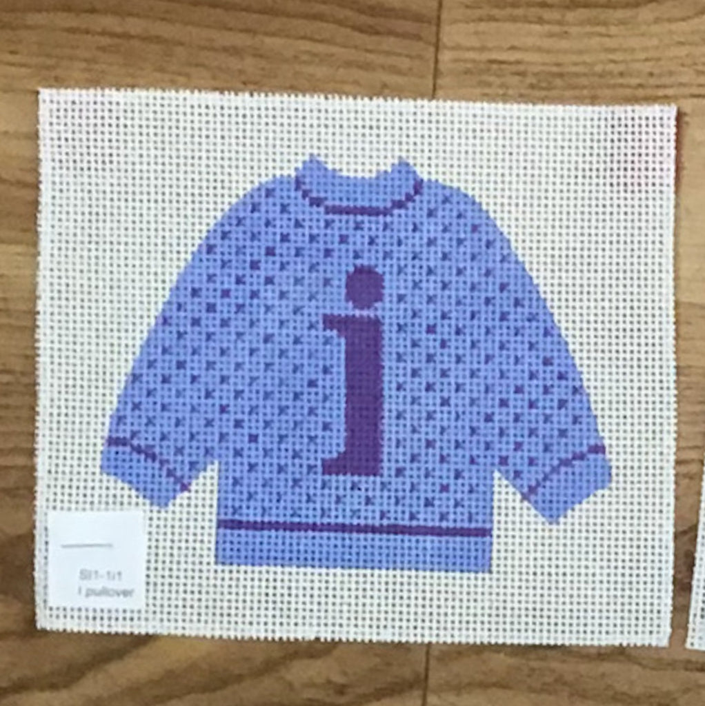 I Pullover Sweater Needlepoint Canvas - KC Needlepoint